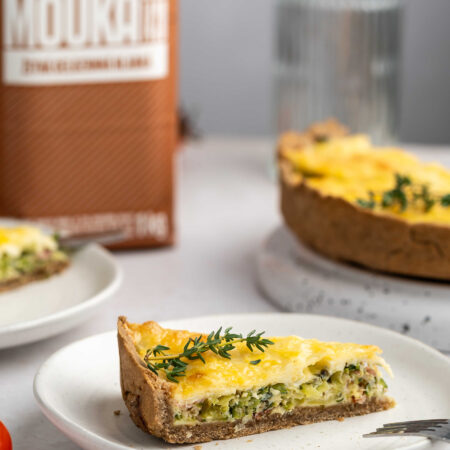 Cuketový quiche ze žitné celozrnné  mouky