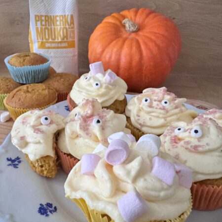Dýňové muffiny s bílou čokoládou